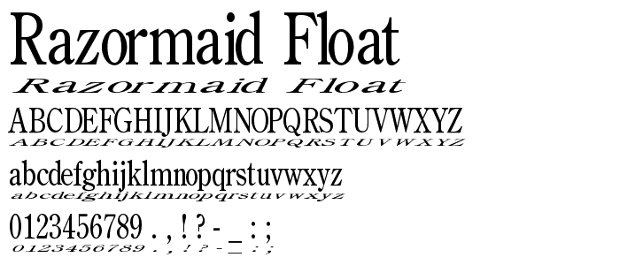 RazorMaid Float font